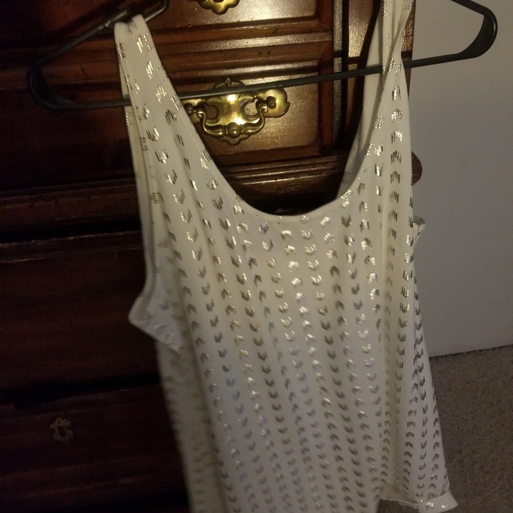 White and gold tank top